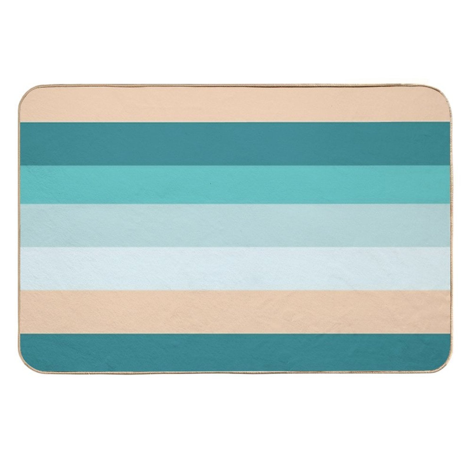 Beach Waves Color Palette, Blue Tones  Long-Lasting Bath Mat