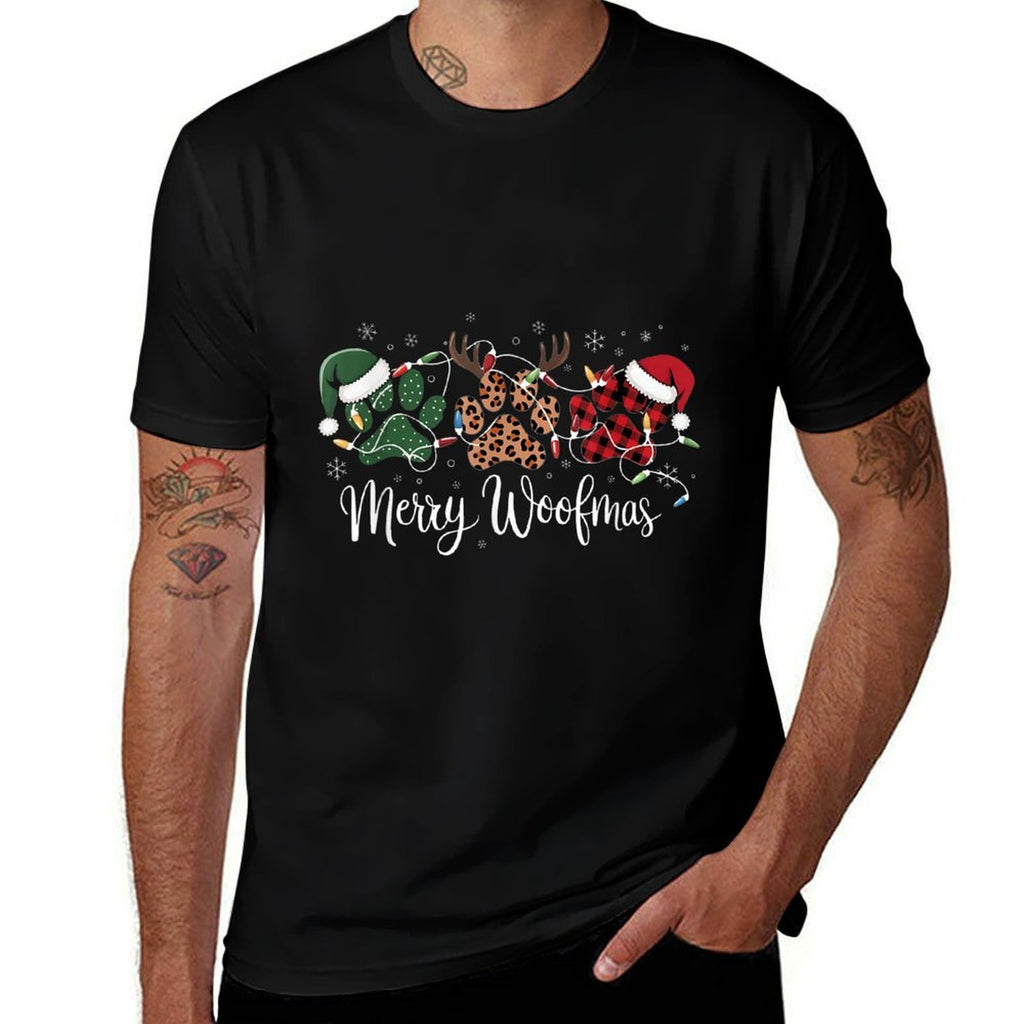 Dog Mama Merry Woofmas Christmas  Quick-drying T-Shirt
