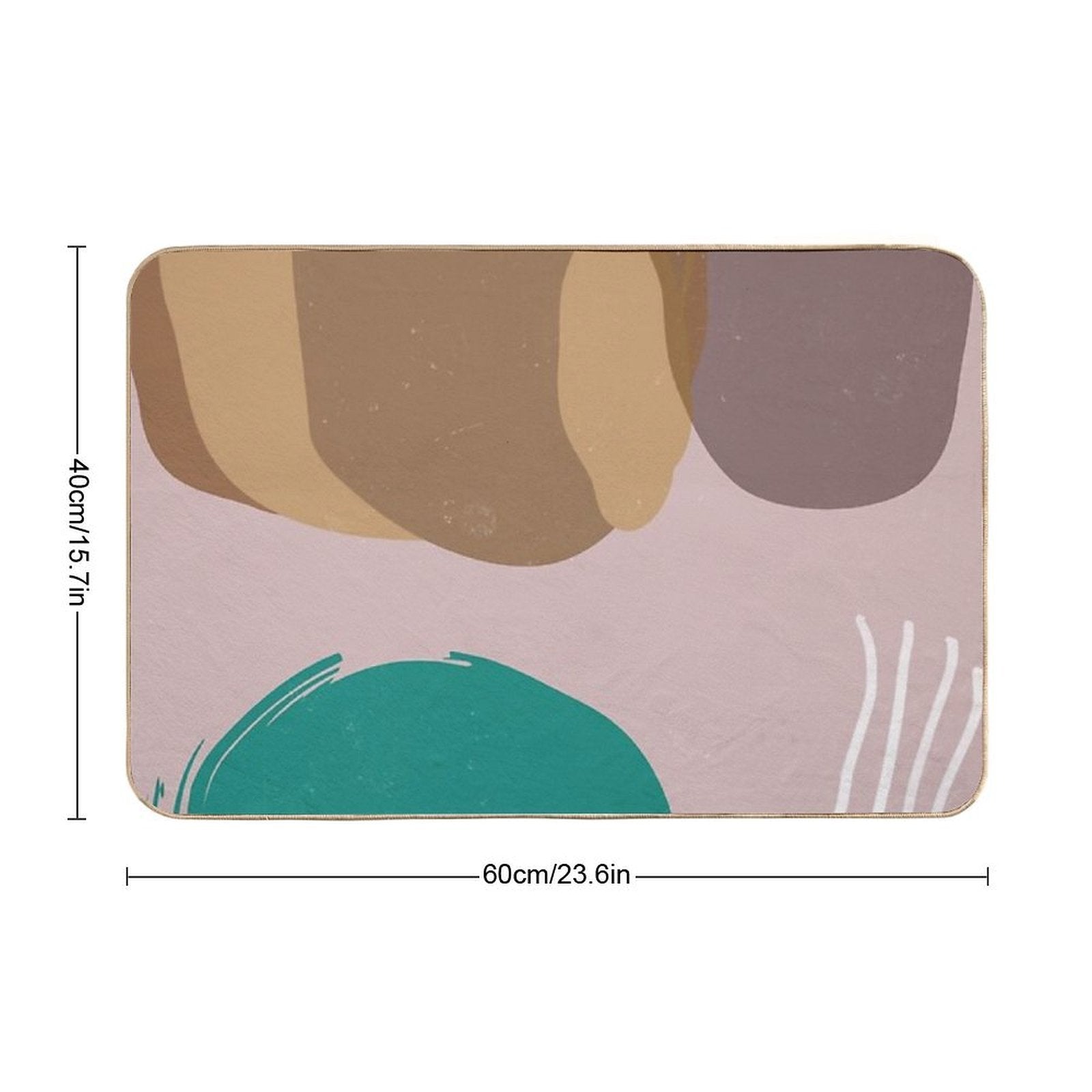 Minimal Shapes Forms Pattern  Eco-Friendly Bath Mat