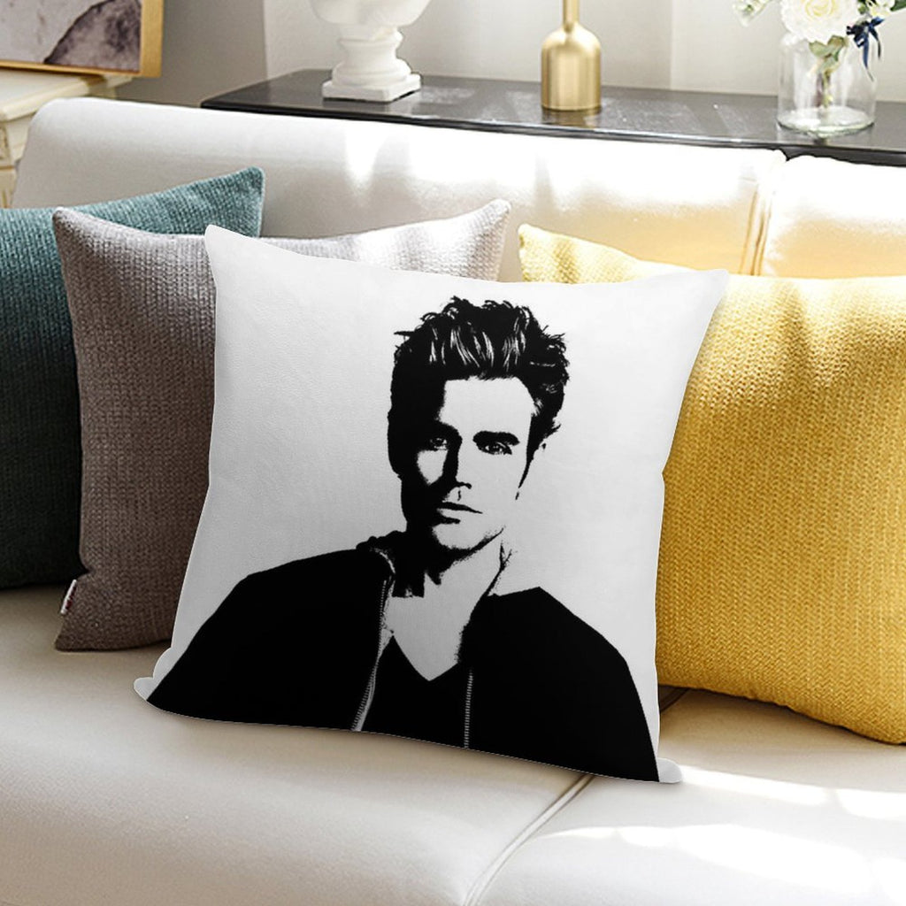 Paul Wesley Felt Soft Bedroom Essential Throw Pillow
