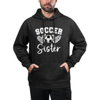 Soccer Sister Matching Family Soccer Cotton-Polyester Blend Hoodie