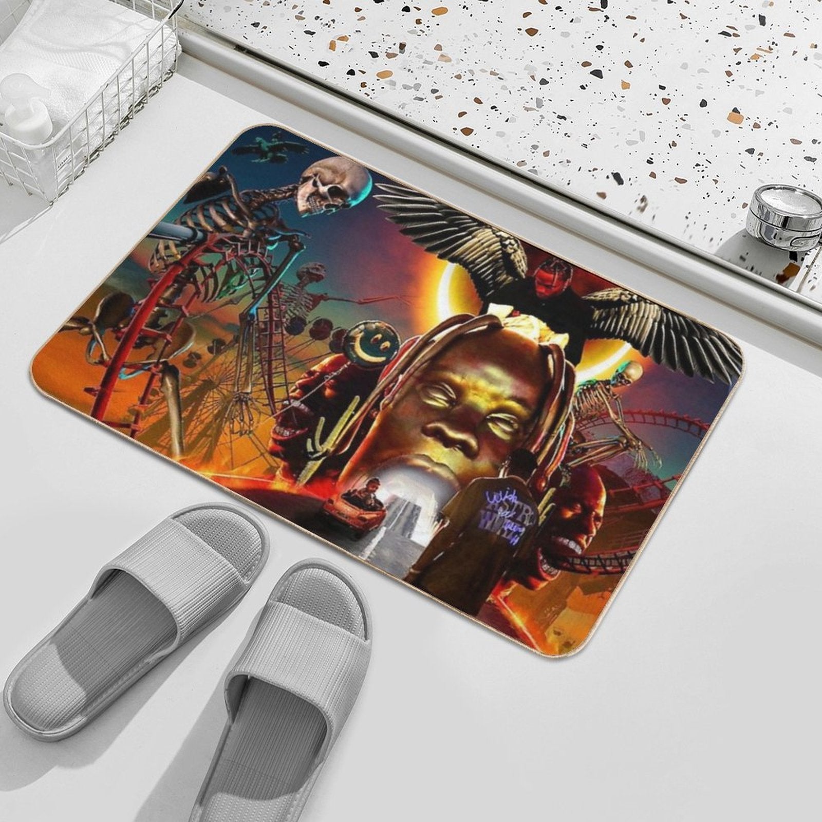 Astroworld Art  Stain-Proof Bath Mat