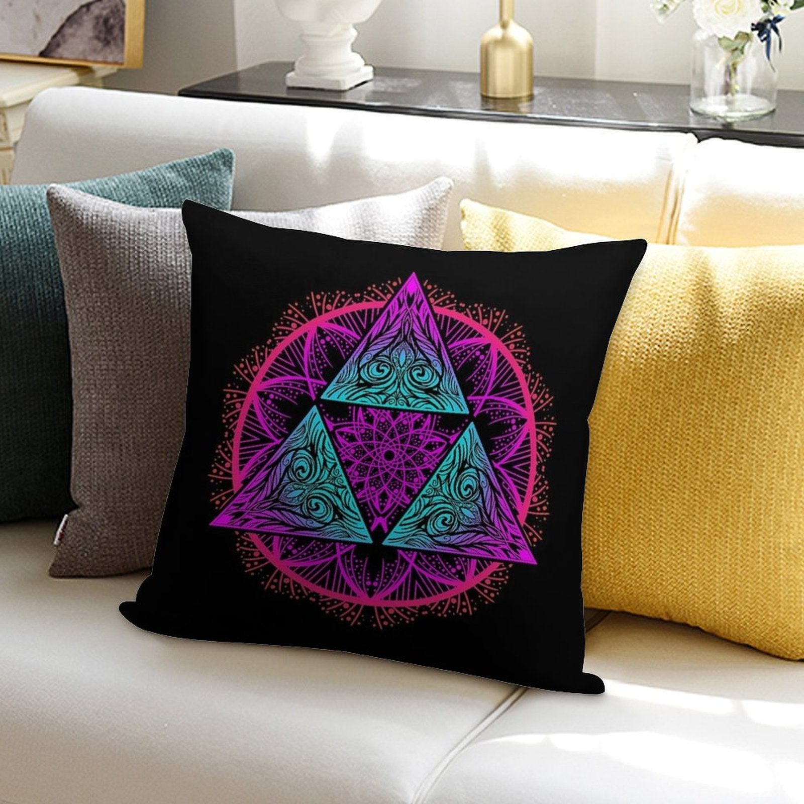 Neonforce Soft Shrink-Resistant Throw Pillow