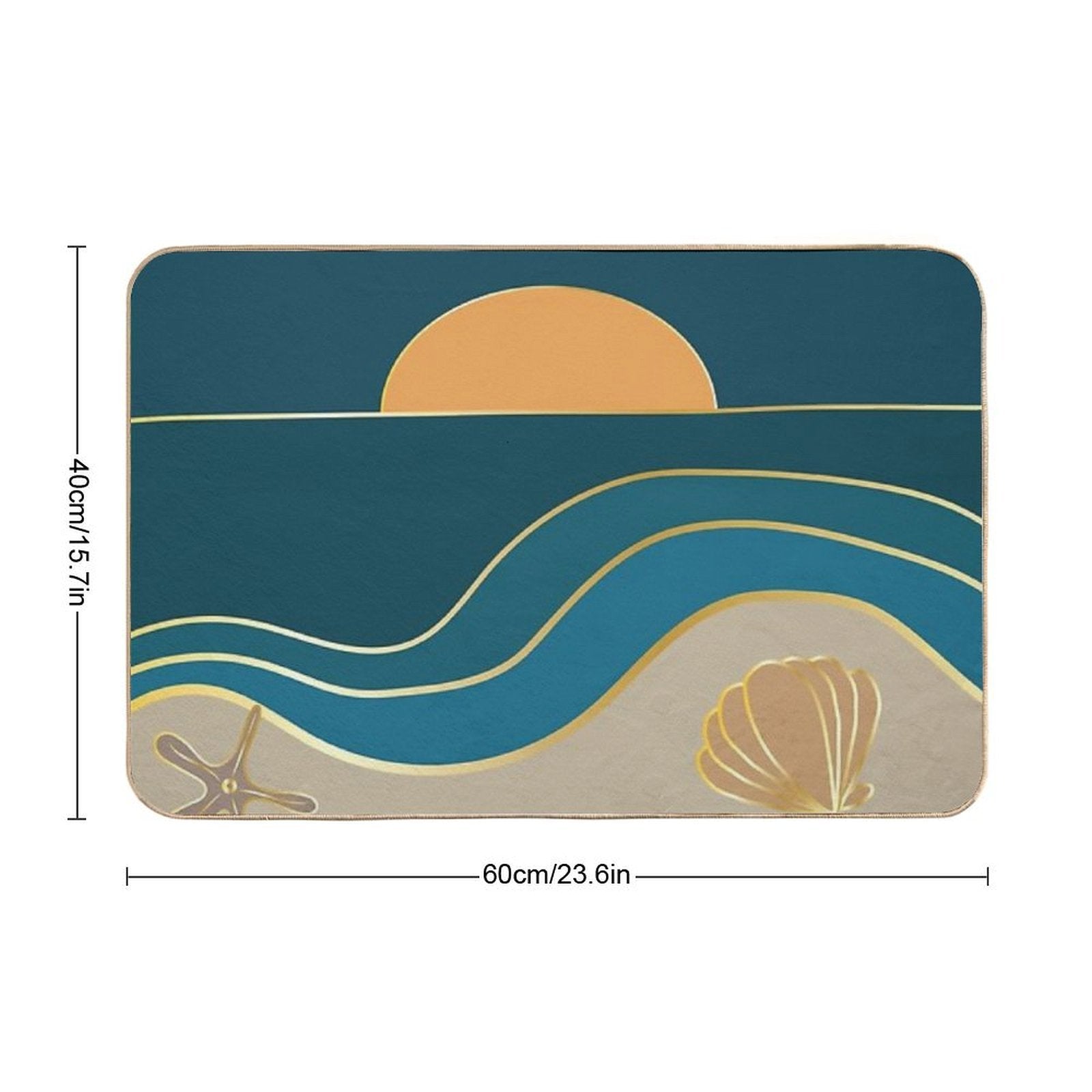 Beach Sunset Summer Vibes  Toxin-Free Bath Mat