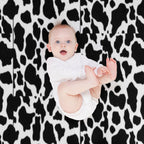 Black & White Cow Print Desinged Items Wrinkle-free Throw Blanket