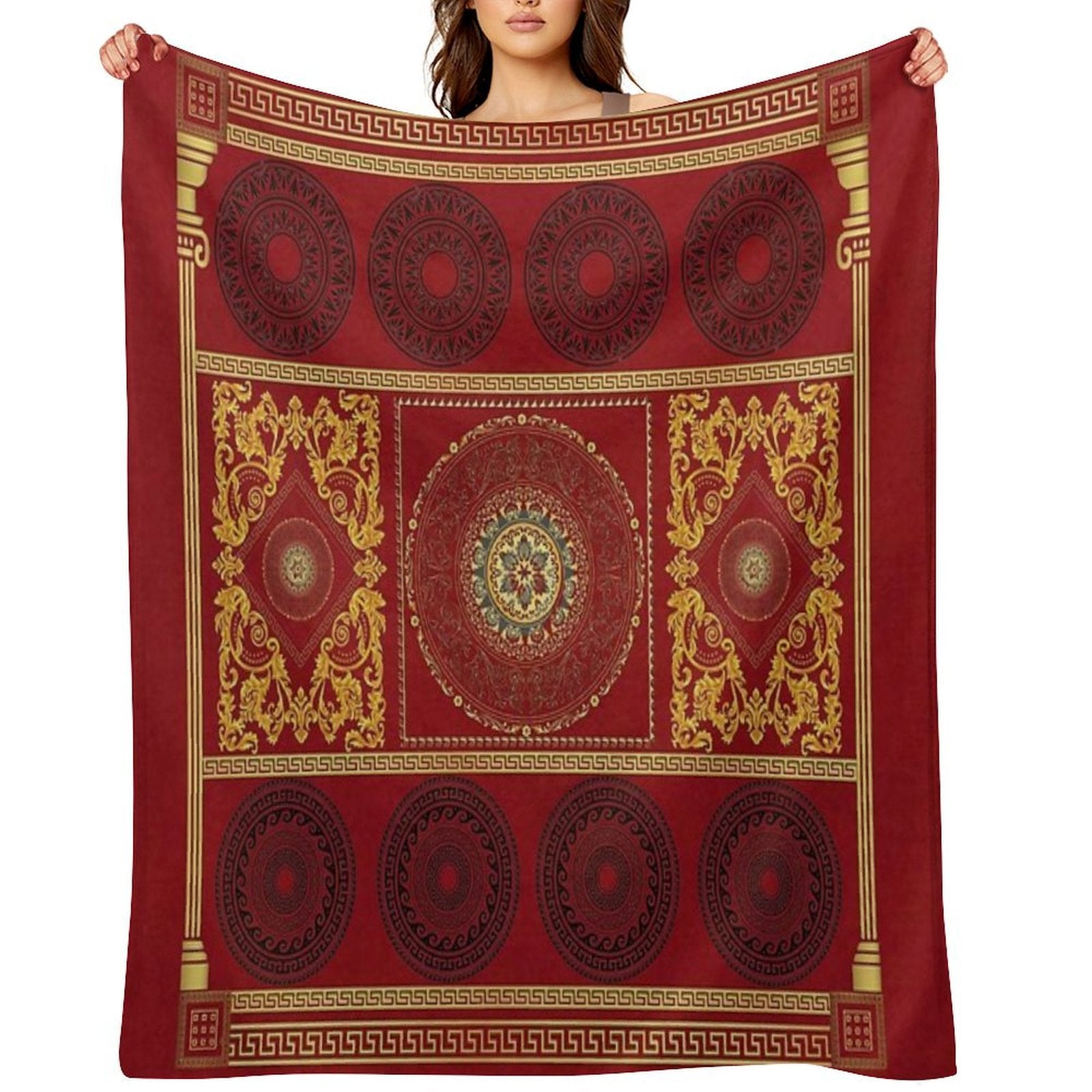 RomanGreek Design Travel-friendly Throw Blanket