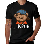 Halloween Hip Bear Cap Bruh Costume Meme Toddler Boys Kids  Moisture-wicking T-Shirt