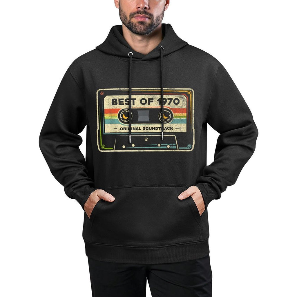 Retro Best of 1970 Mixtape Vintage 54th Birthday Cassette Pilling-Resistant Hoodie