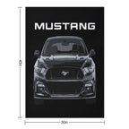 Mustang GT 5.0L V8 Performance Car Shadow Black Versatility Throw Blanket
