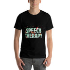 Retro Speech Therapy Christmas Coquette Gingerbread Man SLP Sweatshirt  Cotton T-Shirt