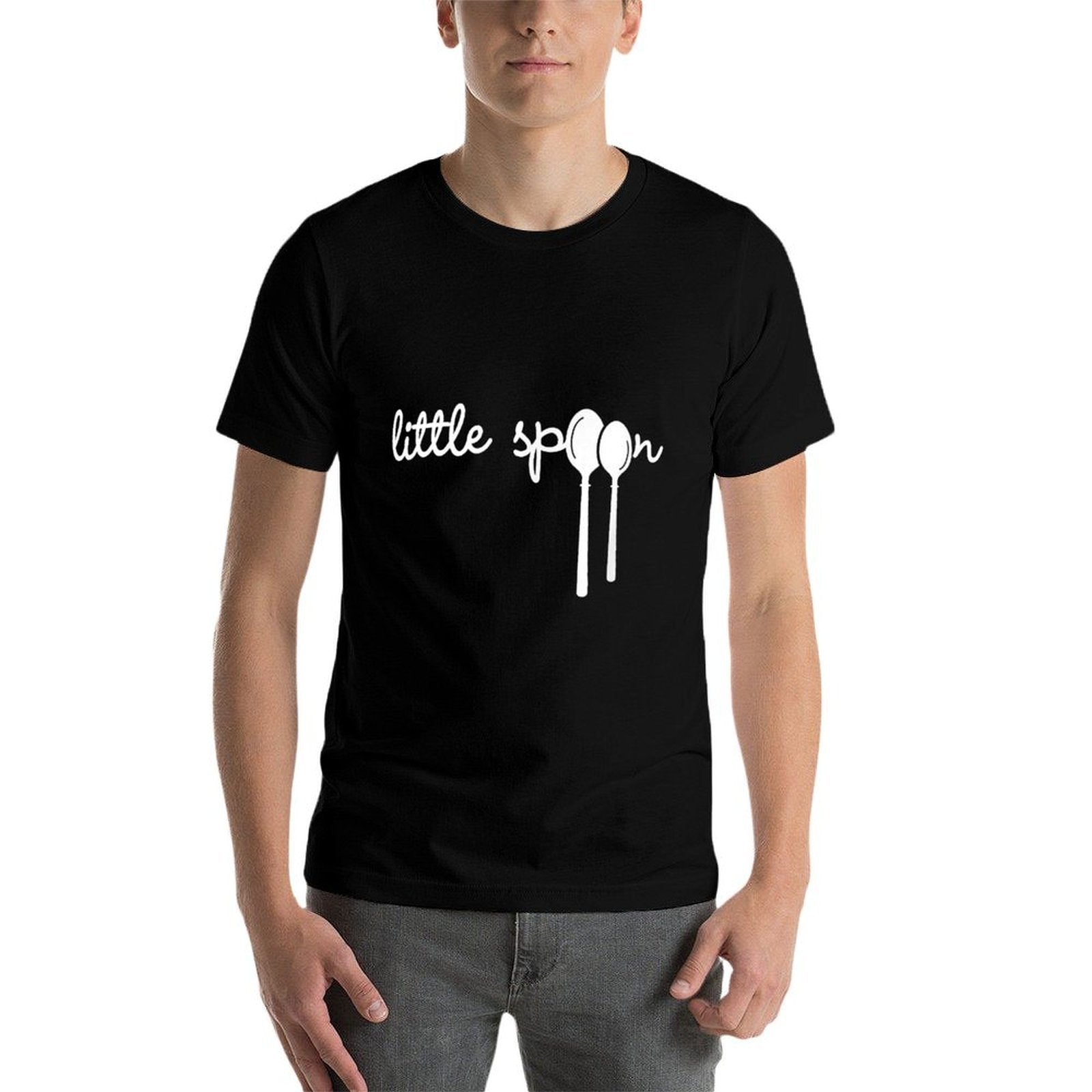 Funny Little Spoon In Big  Little Spooning Couple  Vintage-inspired T-Shirt