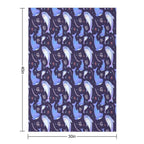 Brucie Blahaj Shark Under The Sea Pattern Comfort Throw Blanket
