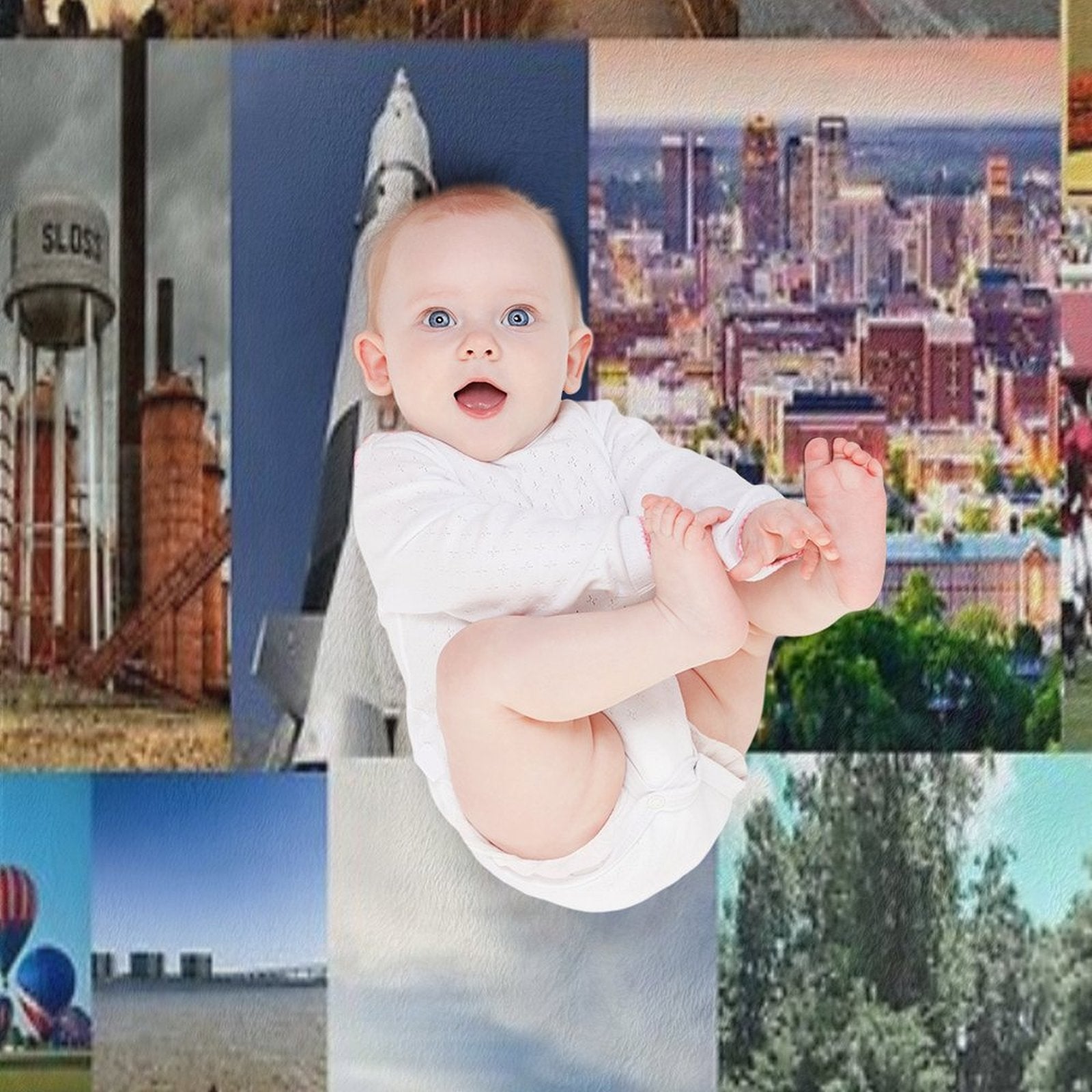 Alamabma Aesthetic Collage Shrink-resistant Throw Blanket