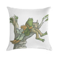 Frog And Toad Reading in Tree Soft Home Decor Throw Pillow