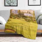 Whistling Straits Golf Course 9th And 18th Greens Easy Care Throw Blanket