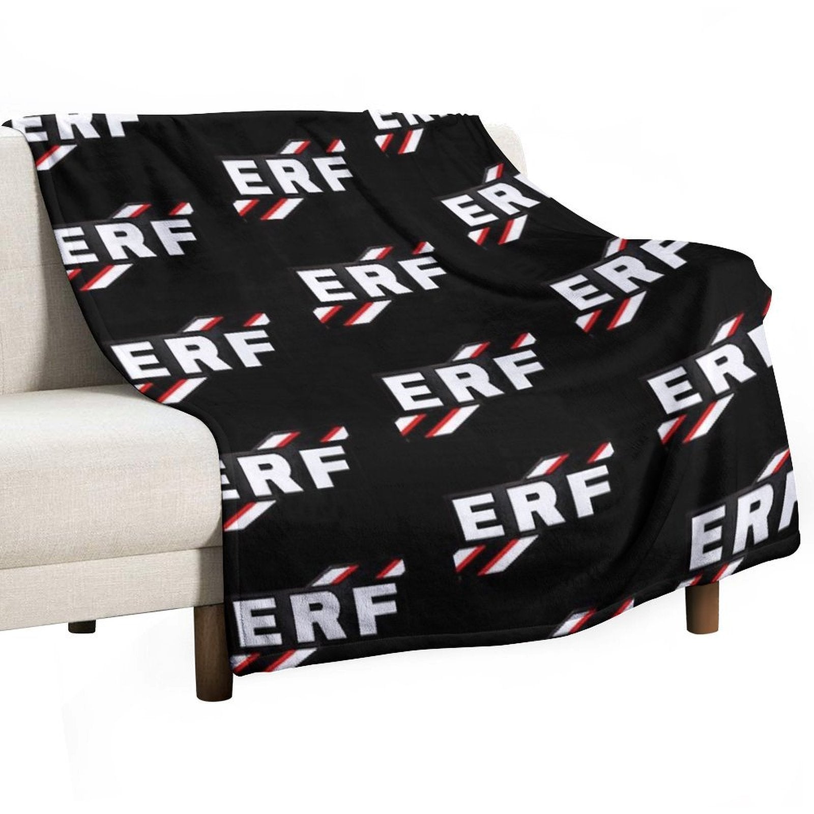 ERF Vintage Lorry Logo Easy Care Throw Blanket