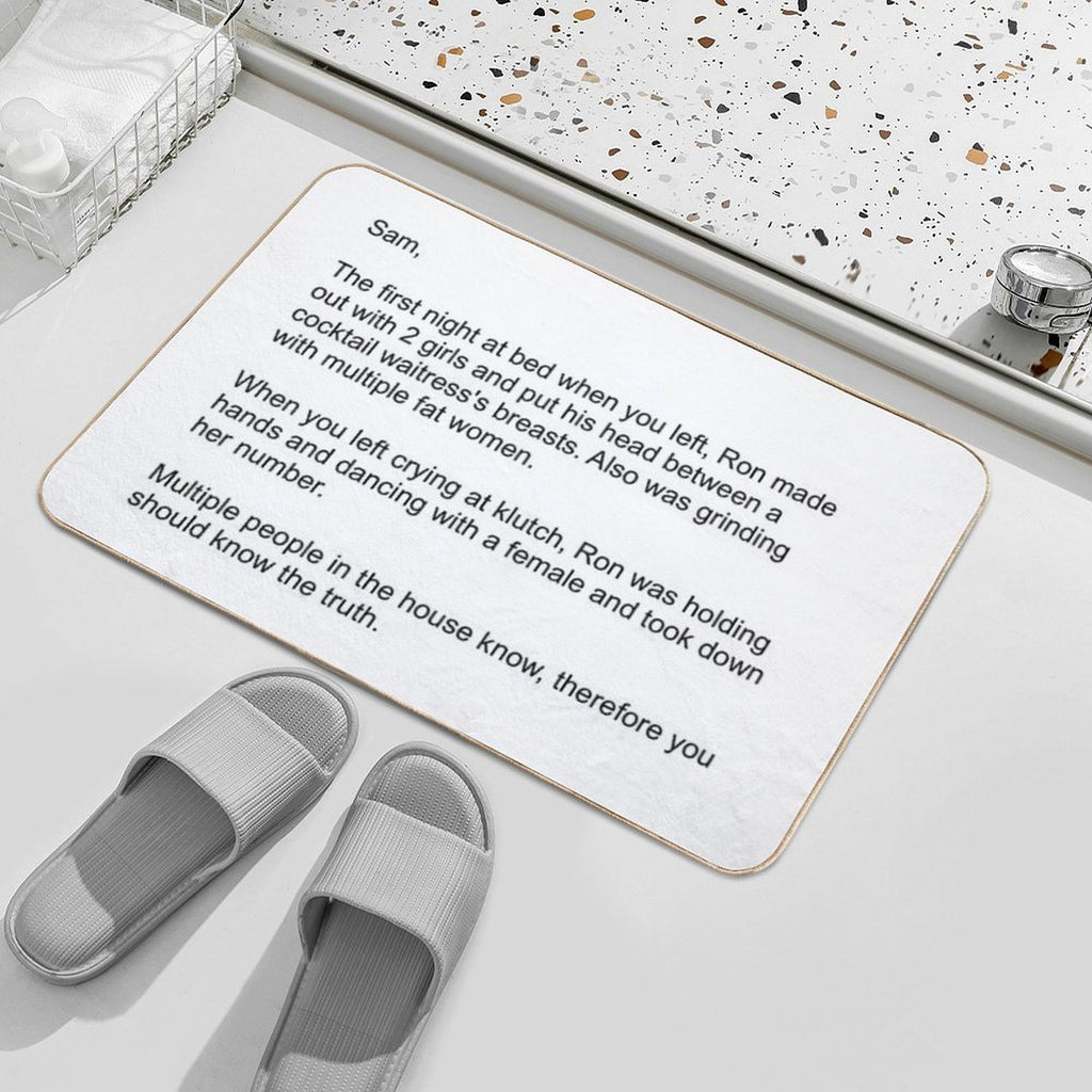 The Note  Eco-Friendly Bath Mat