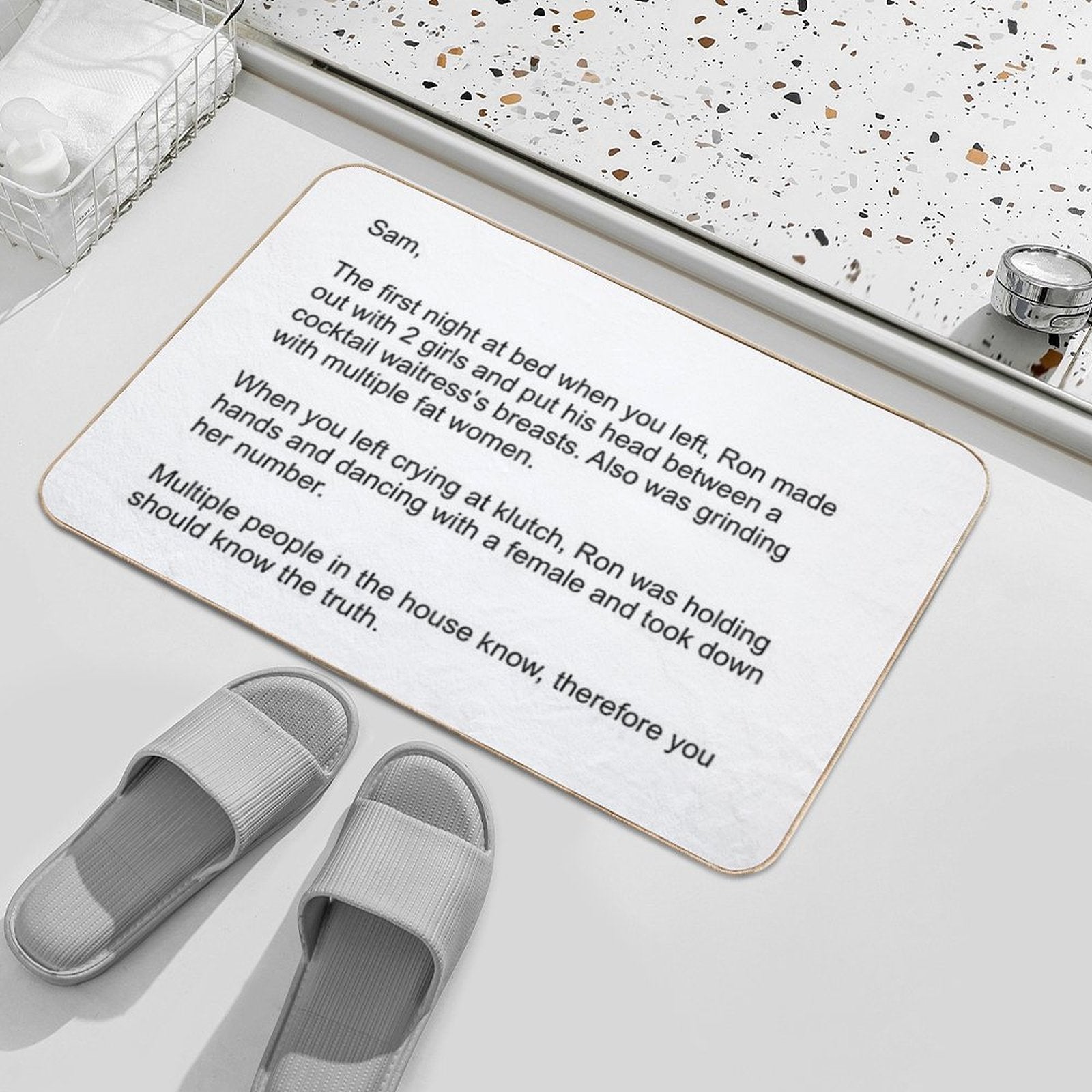 The Note  Eco-Friendly Bath Mat