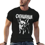 Angry Chihuahua Heavy Metal Lover Rage  Fade-proof Color T-Shirt