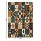 Autumn Patchwork Pattern Premium Throw Blanket