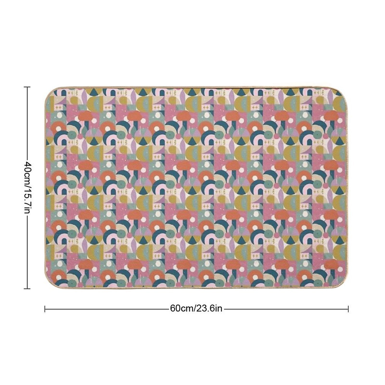 Cool Summer  True Summer Pattern, Skin-tone Matching, Personal Color Analysis, PCA, Mid Century Modern, Retro, Vintage  Odorless Bath Mat