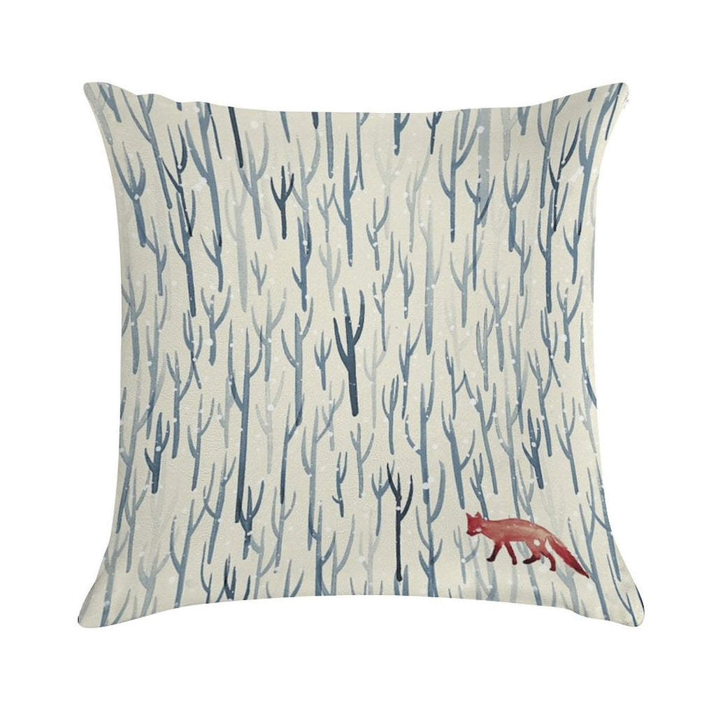 Winter Wood Soft High-Density Material Throw Pillow