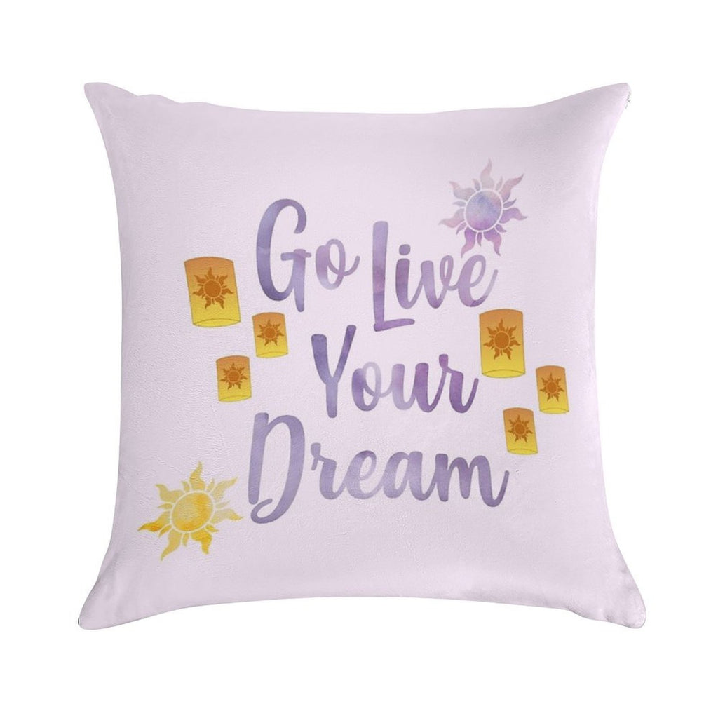 Go Live Your Dream Tangled Soft Gift Ready Throw Pillow