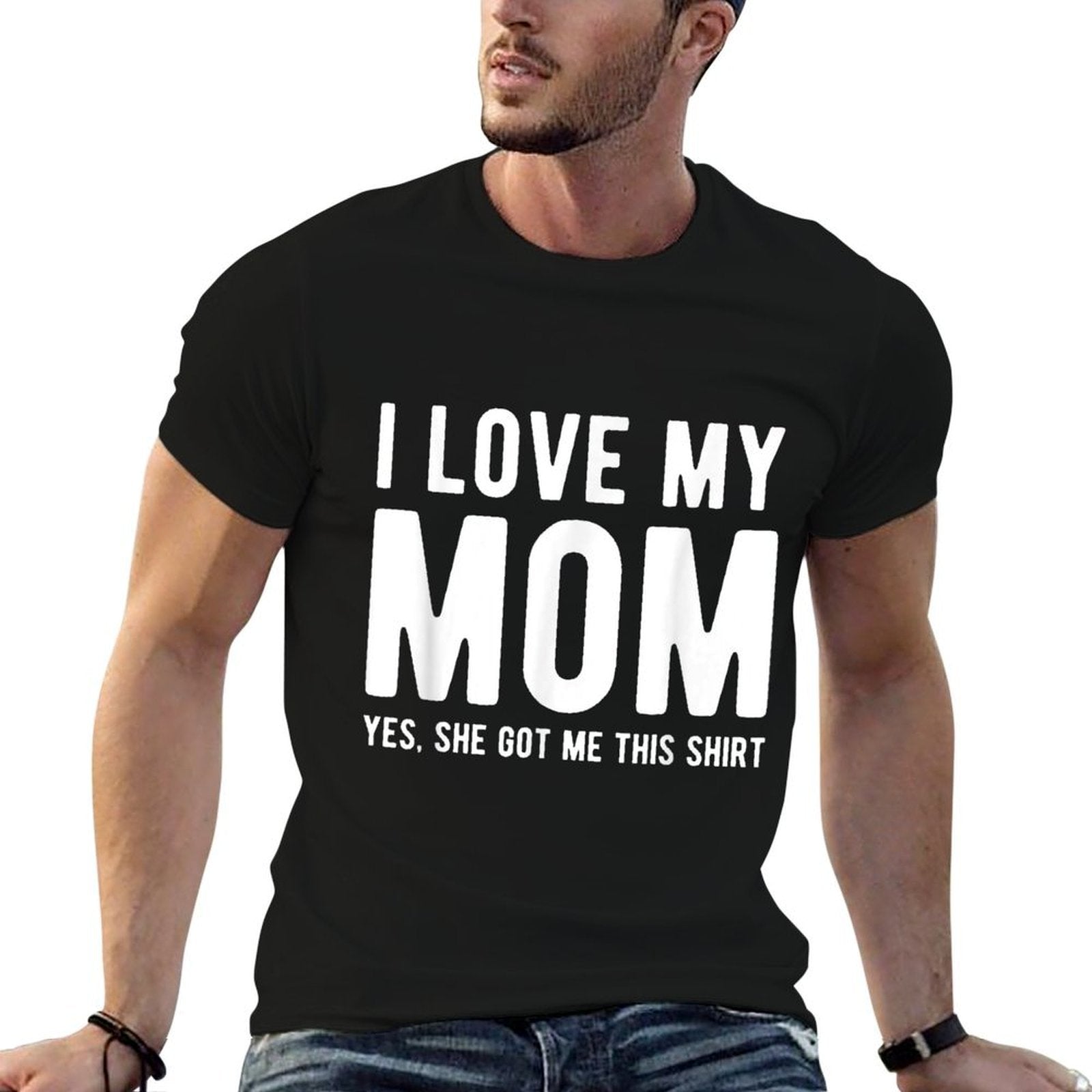 Gift from Mom T I Love My Mom  Fade-proof Color T-Shirt