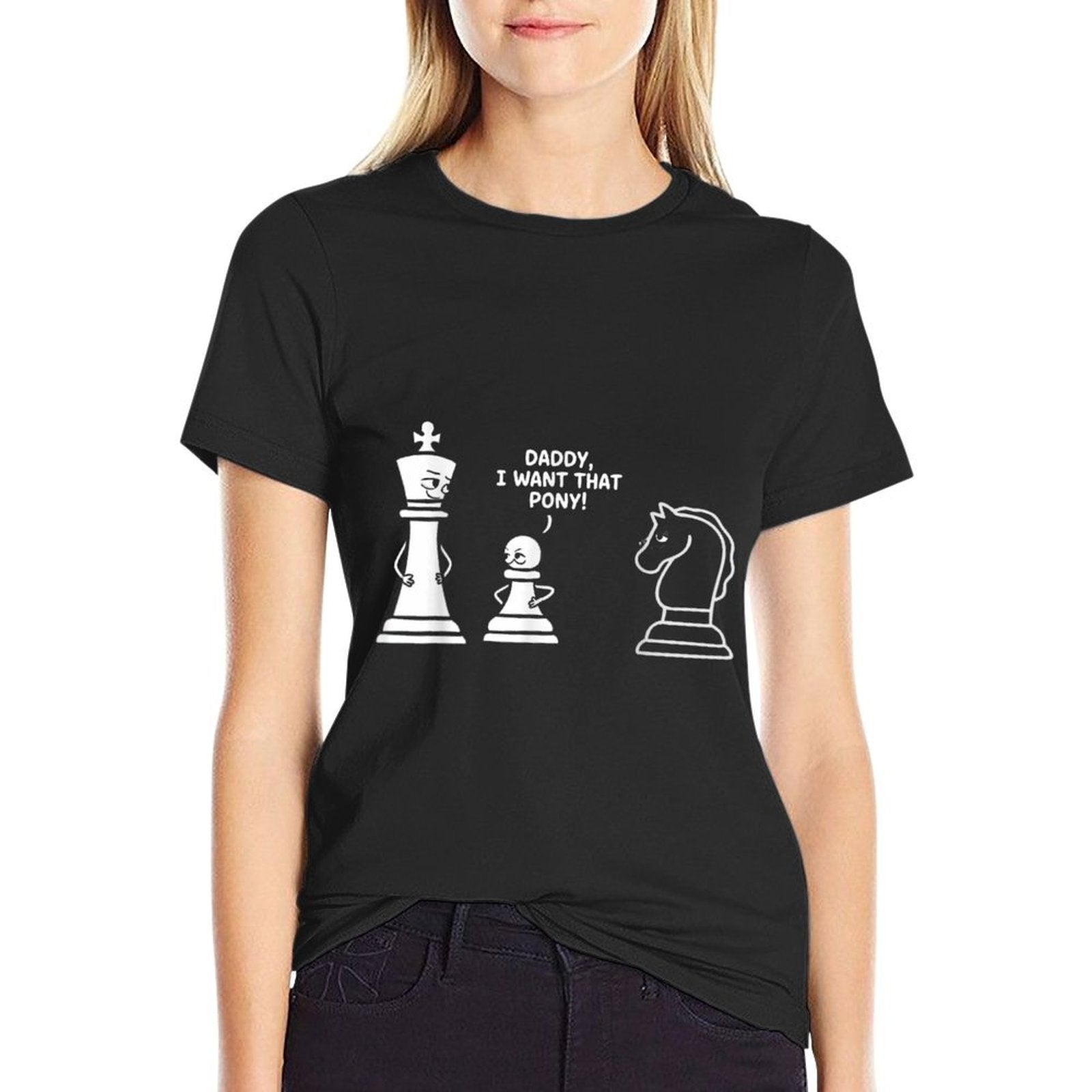 Funny Chess Player Daddy I Want That Pony Kids Meme  Breathable T-Shirt