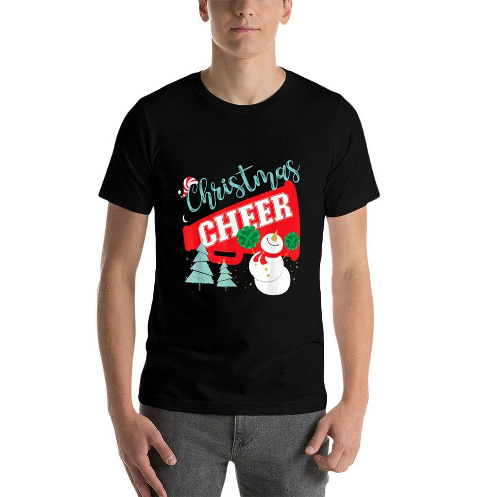 Cheer Cheerleading Christmas Cheer  Oversized Silhouette T-Shirt