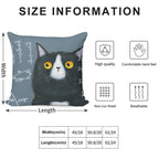 Maths Cat Soft Anti-Pilling Throw Pillow