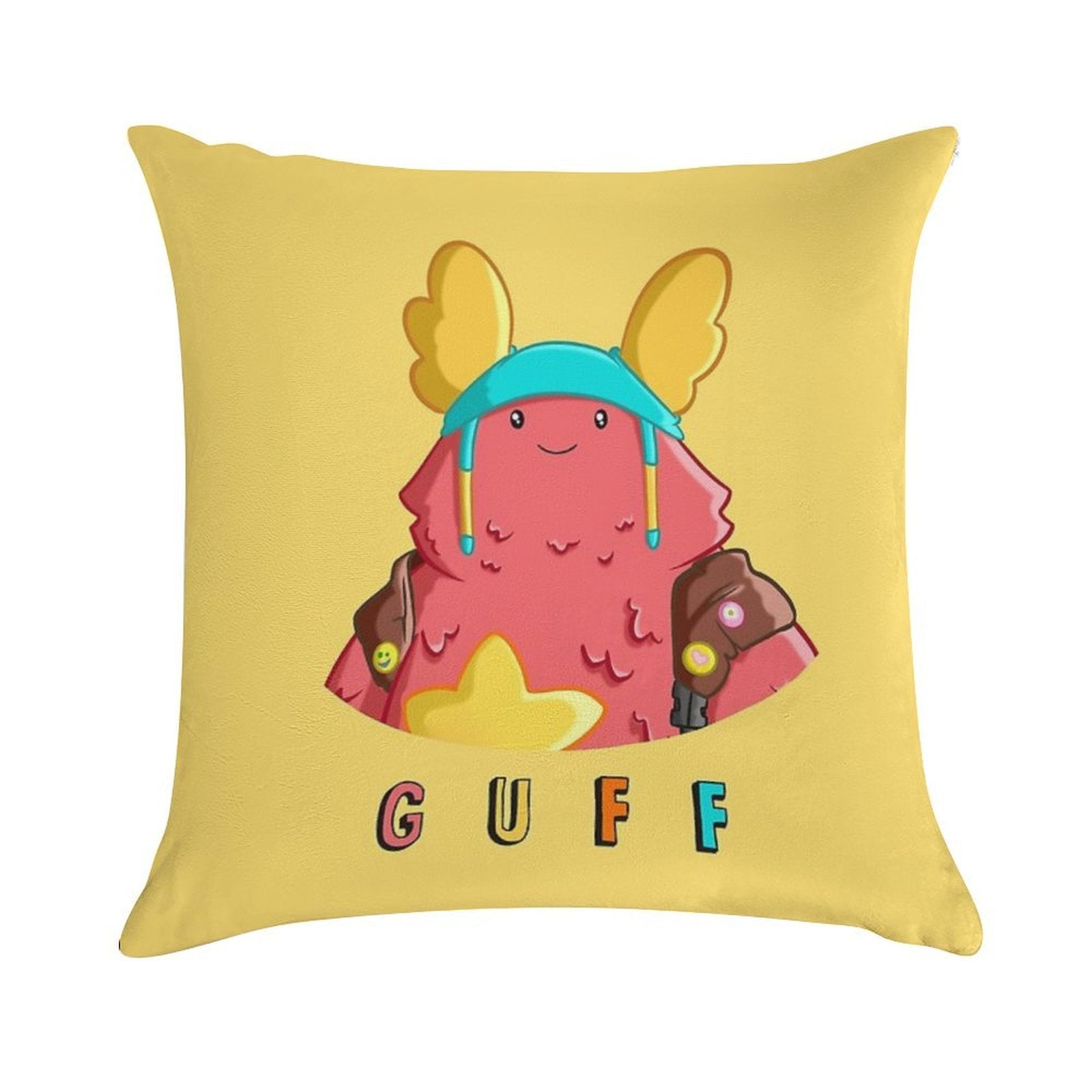 Cute Guff Soft Short Plush Fabric Throw Pillow