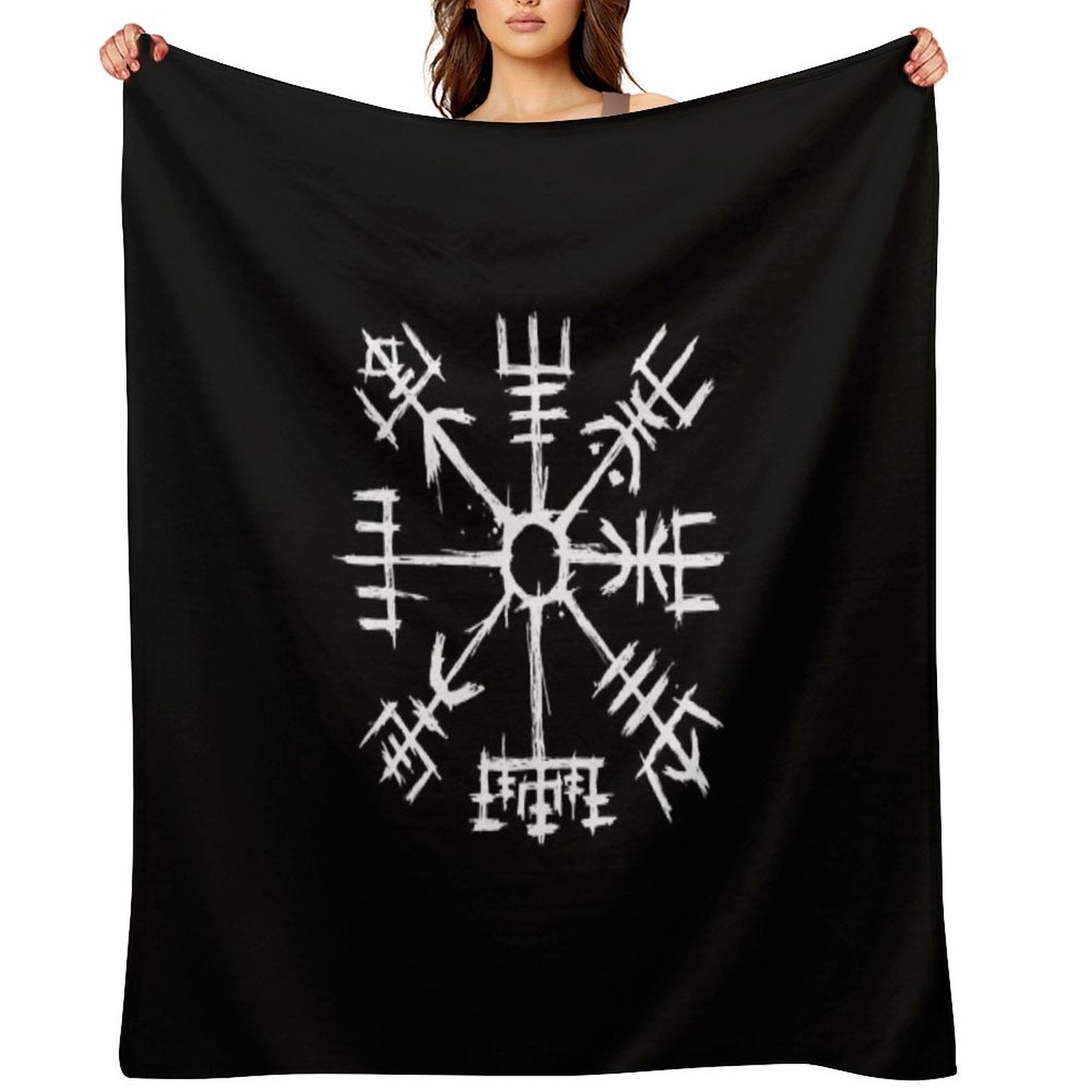 Viking Compass Vegvisir Lightweight Throw Blanket
