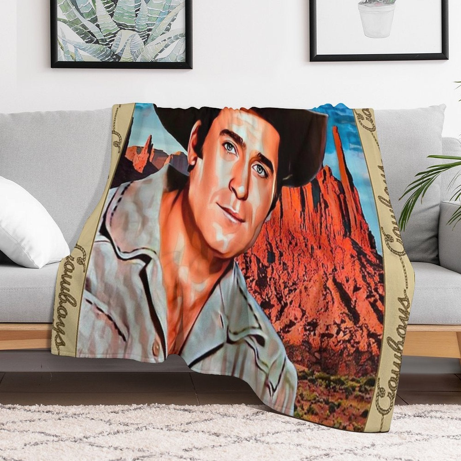 Clint Walker,Cheyenne Bodie 1960's TV Eco-conscious Throw Blanket