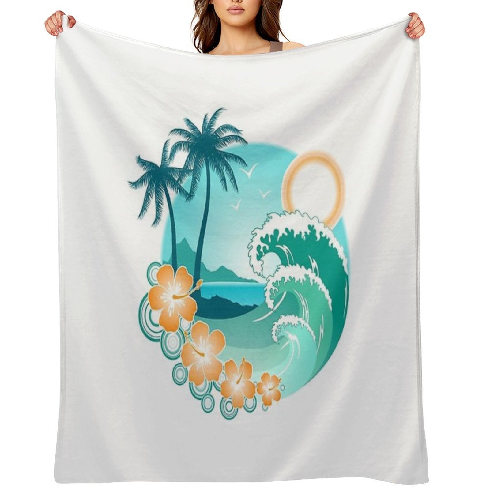Hawaiian Island Comfort Throw Blanket