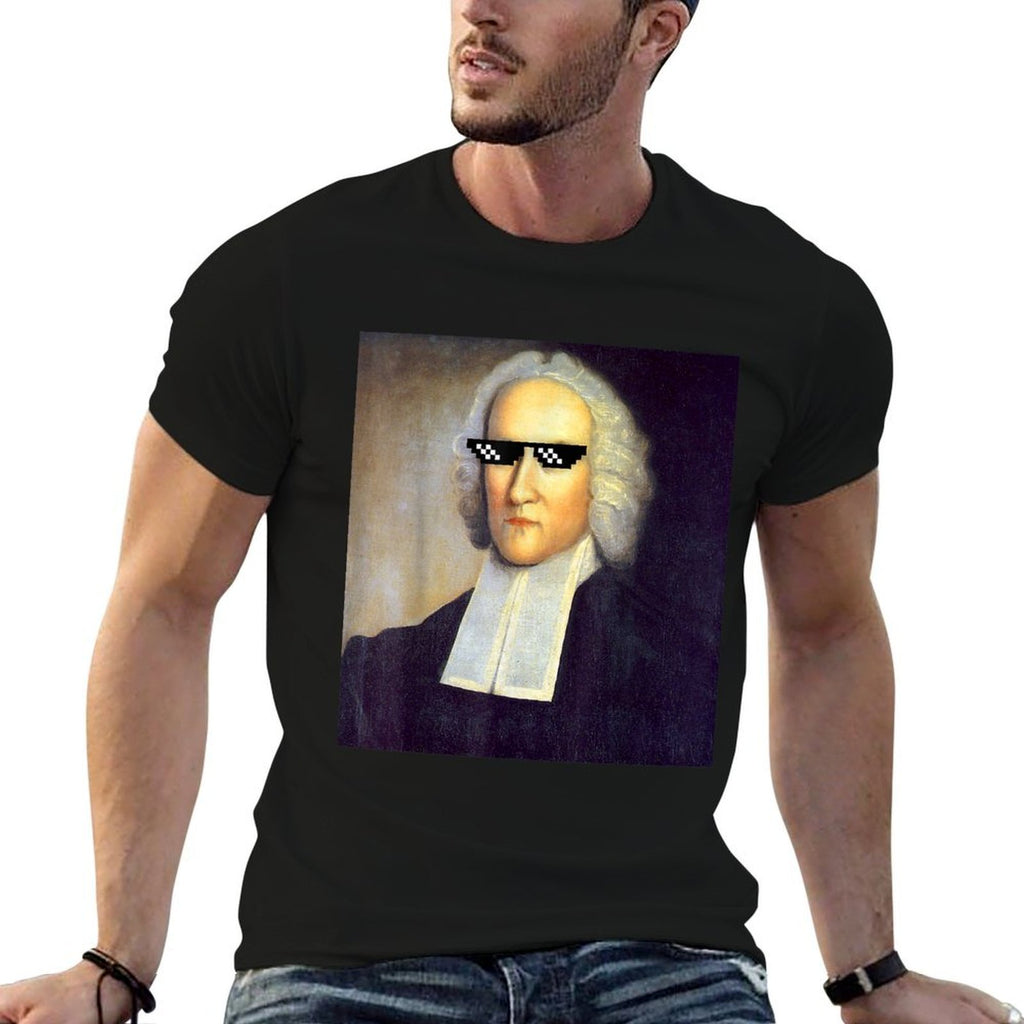 Funny Jonathan Edwards Theology Sunglasses Meme  Vintage-inspired T-Shirt