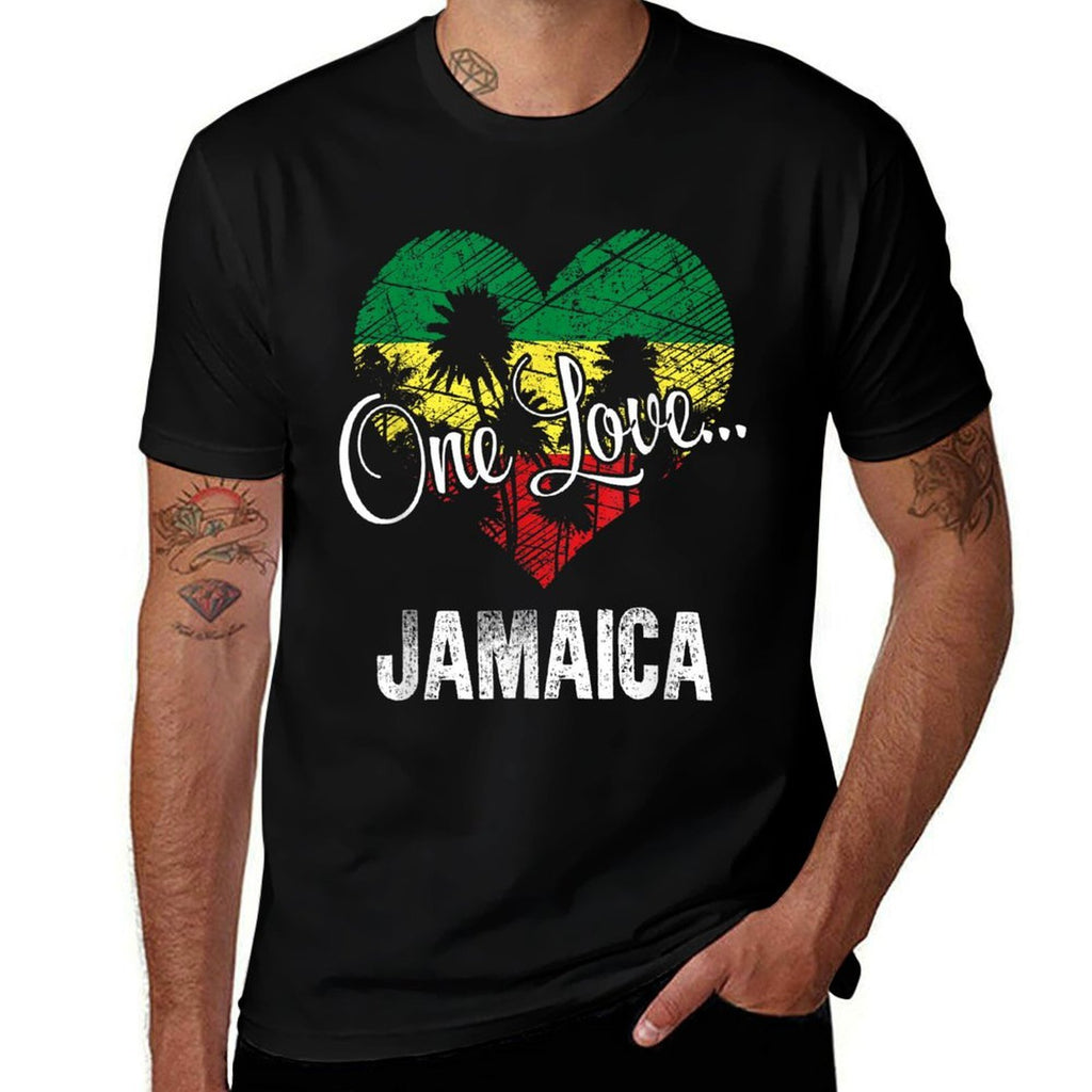 One Love Jamaica! Caribbean Vacation  Wrinkle-resistant T-Shirt