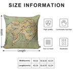 Peter Pan Neverland Map Soft Warmth Comfort Throw Pillow