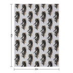 Black Fury (Cut-Out) Quick-dry Throw Blanket