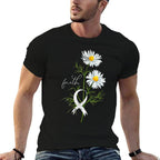 Lung Cancer Fight Support White Ribbon Gift Lung Cancer  Slim-fit Cut T-Shirt