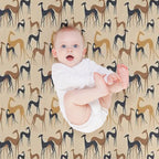 Galgos in Brown Quick-dry Throw Blanket