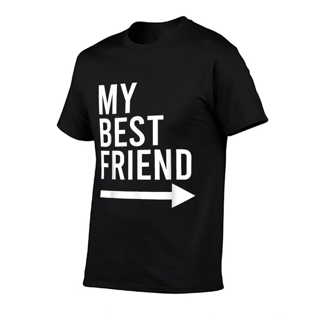 Funny My Best Friend With Arrow Pointing Left Bestie Design  Slim-fit Cut T-Shirt