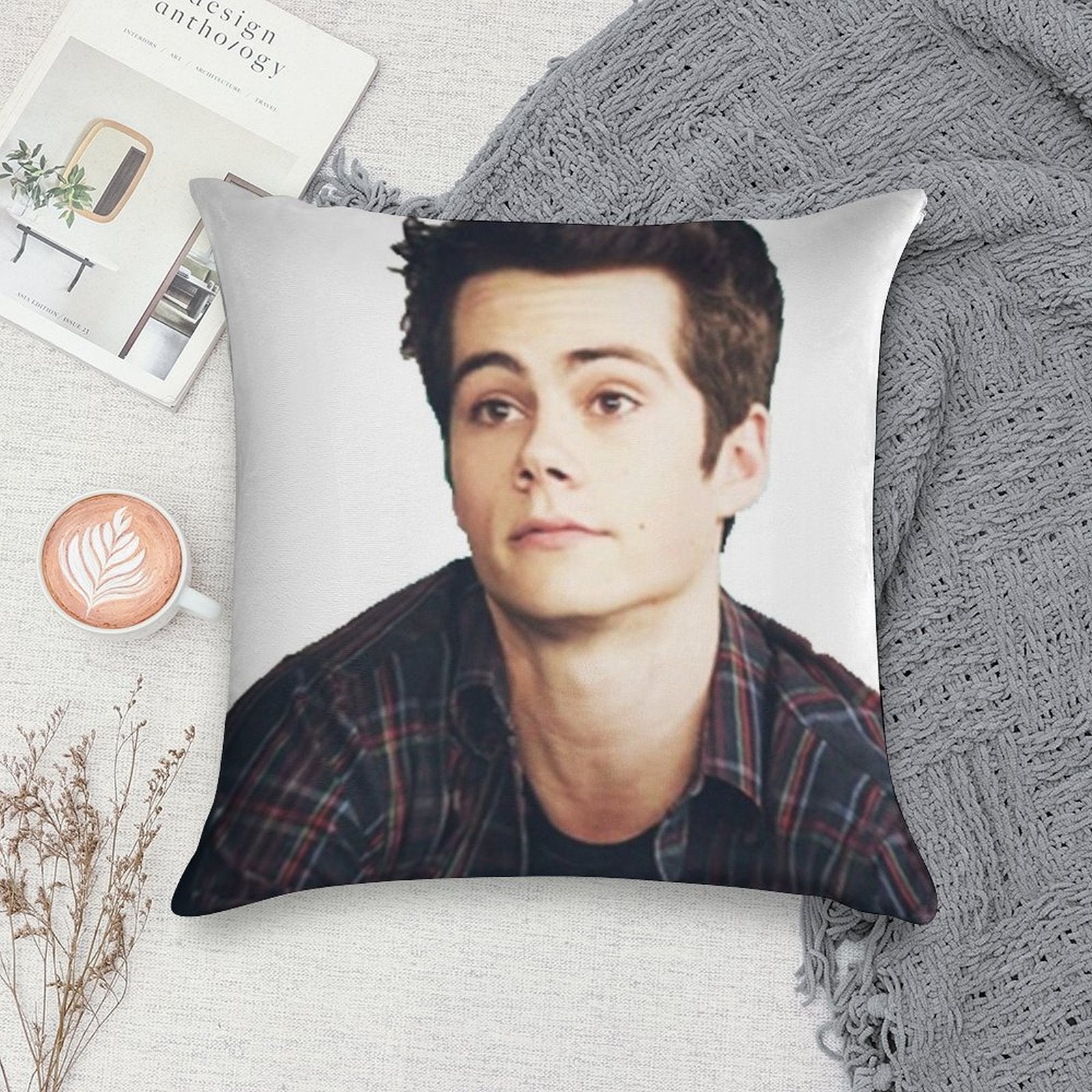 Dylan O'Brien Is A Puppy Soft Anti-Pilling Throw Pillow
