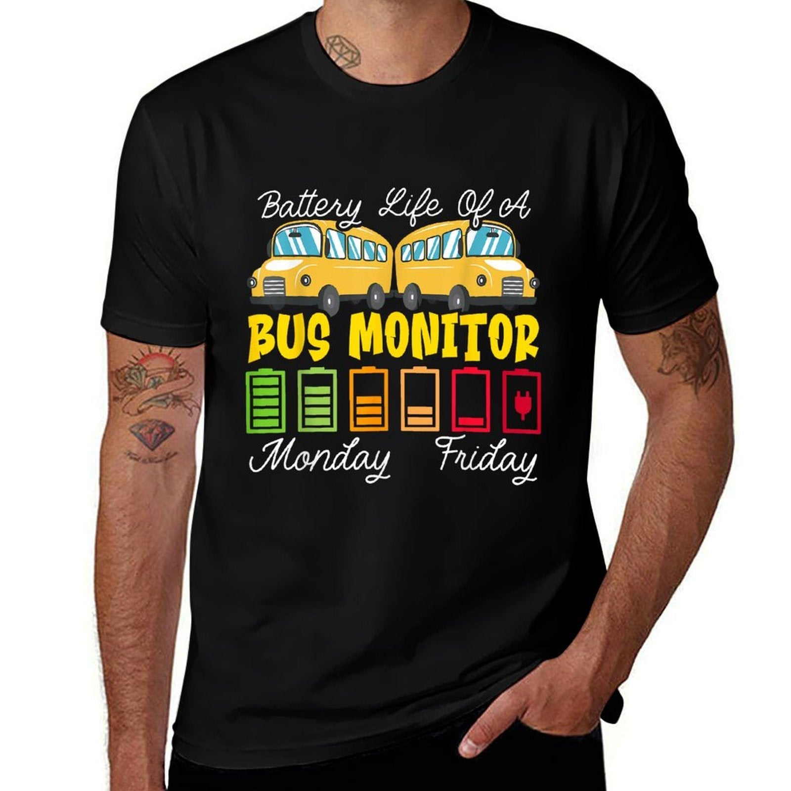 School Bus Monitor Bus Aide Attendant Bus Monitor  Wrinkle-resistant T-Shirt