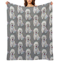 Cute And Floofy Bichon Frise by Robert Phelps Multi-functional Throw Blanket