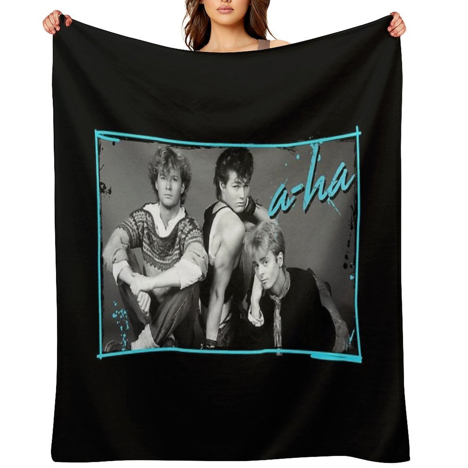 A-ha - Retro Eco-conscious Throw Blanket