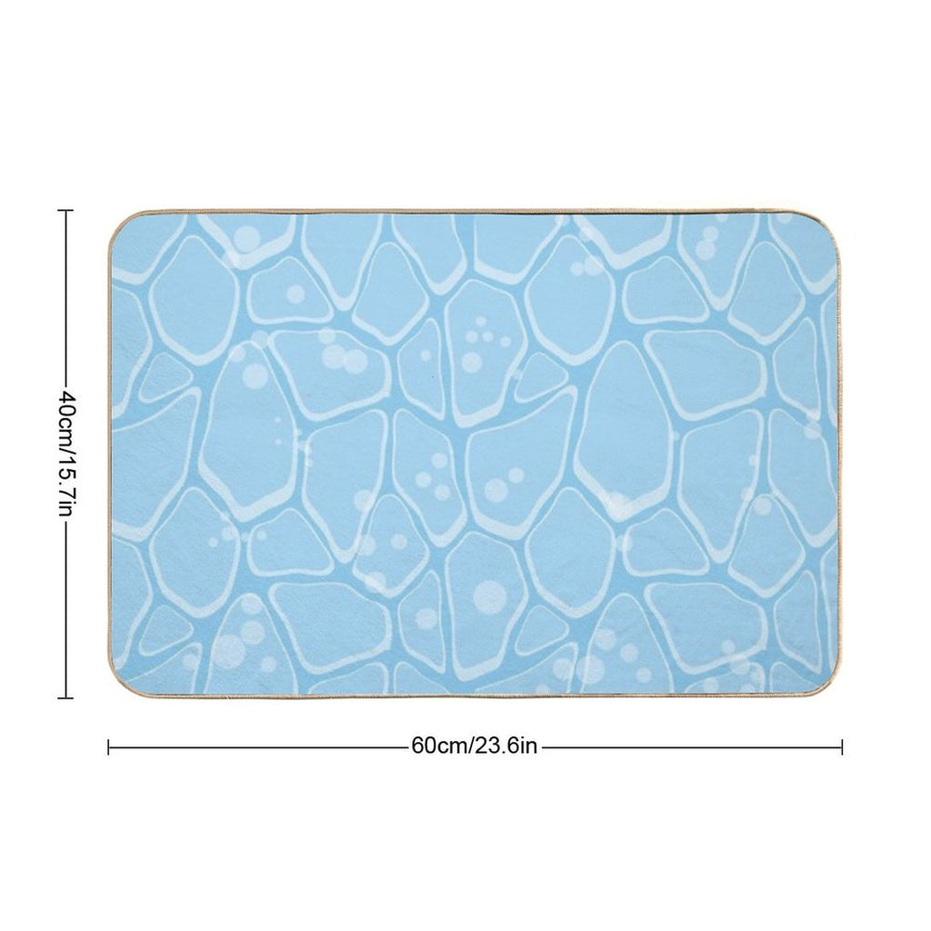 Light Blue Water Durable Bath Mat