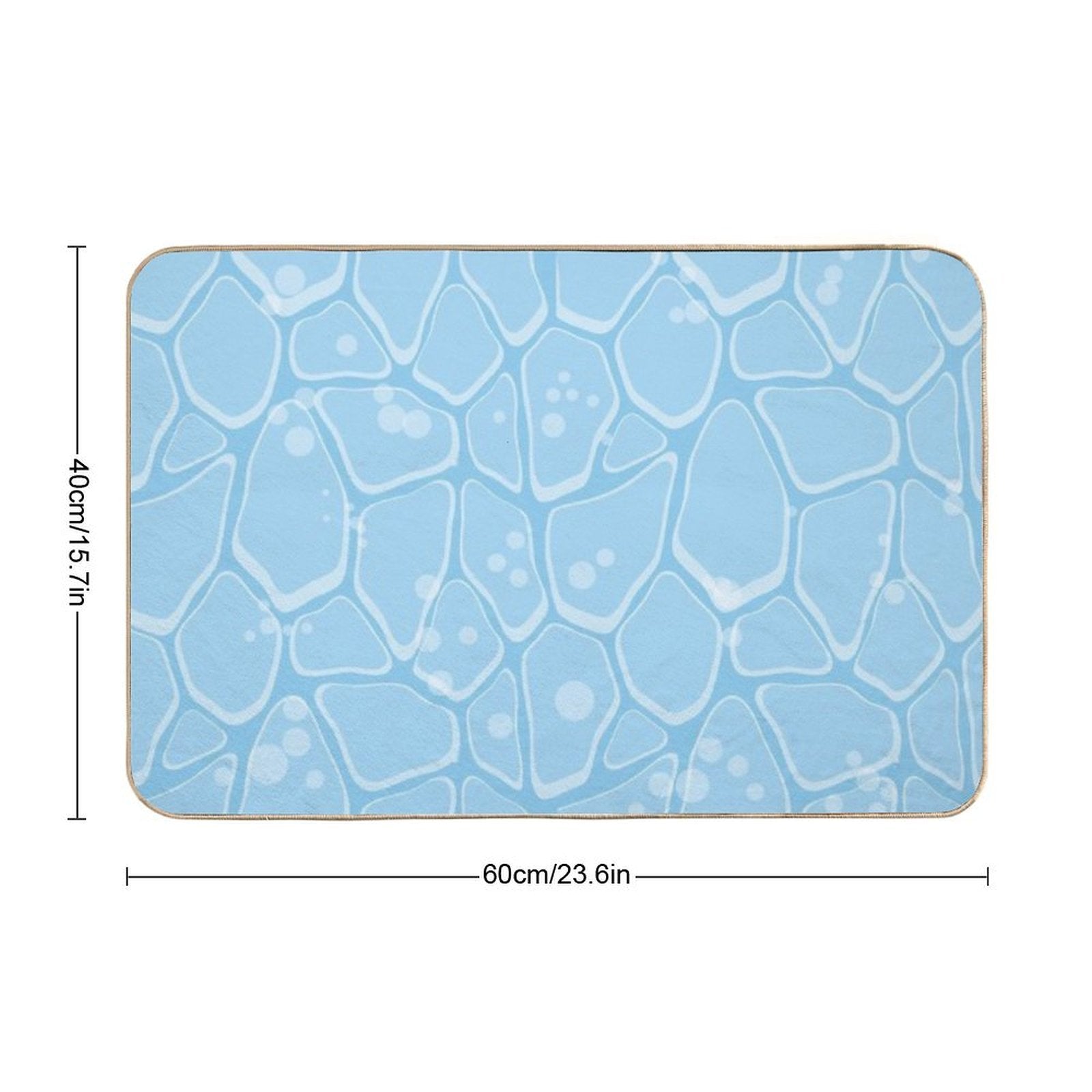 Light Blue Water Durable Bath Mat