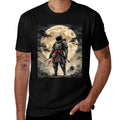 Samurai Astronaut Japanese Moon Vintage Graphic Ukiyo-e Art  Quick-drying T-Shirt