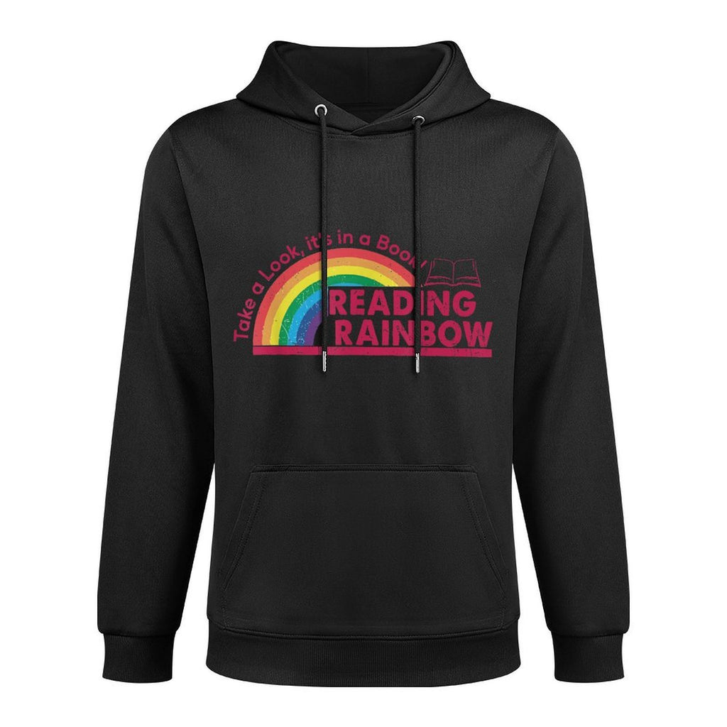 Take A Look It's In A Book Reading Book Vintage Rainbow Casual Wear Hoodie